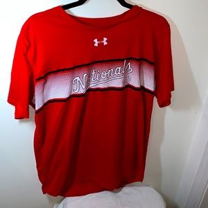 Red Under Armor Washington Nationals Shirt